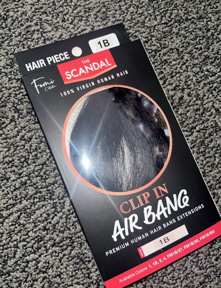 100% Virgin Human Hair Clip In bang by  Femi Collection