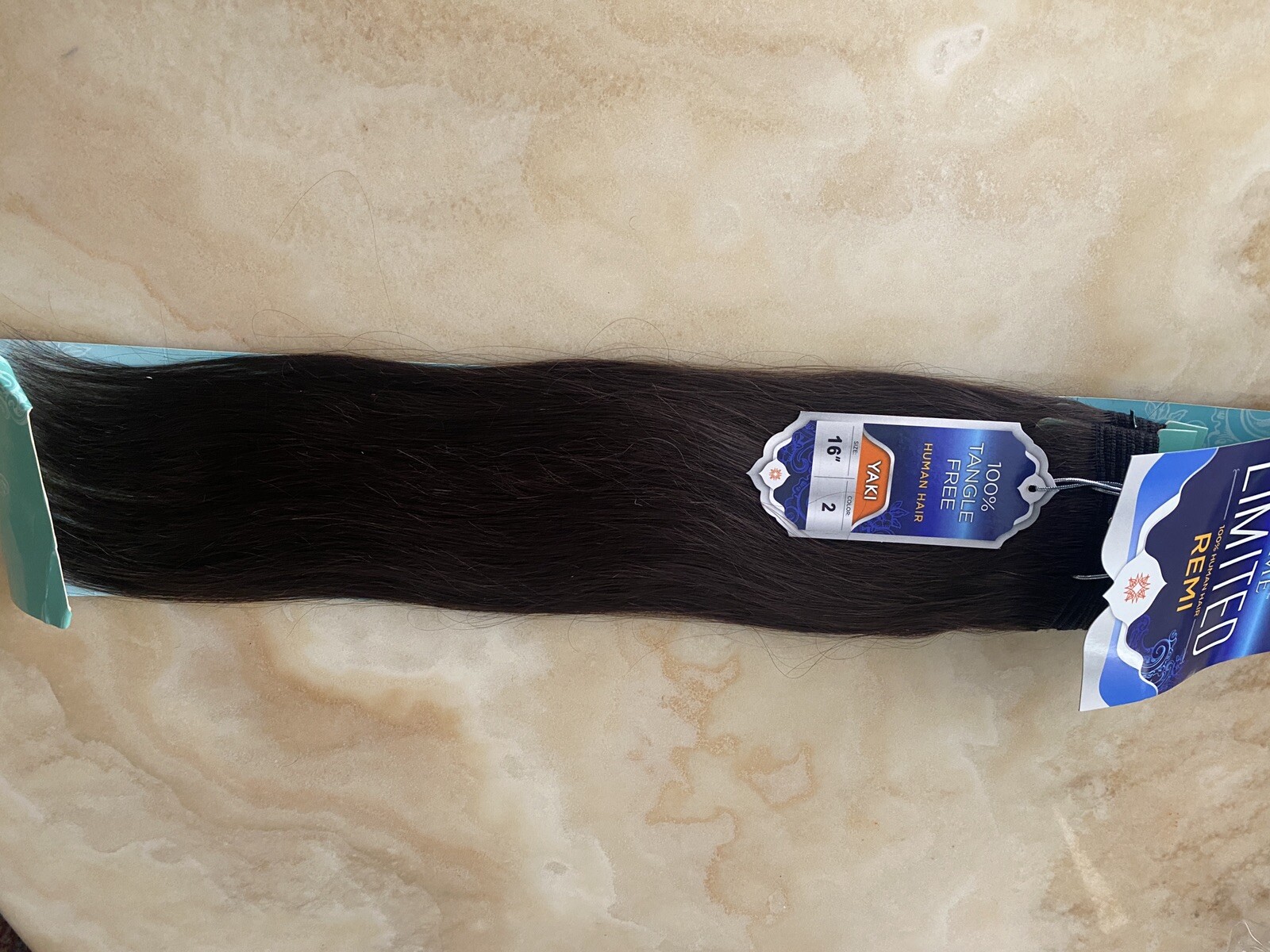 REMI PRIME LIMITED 100% HUMAN HAIR SOFT YAKY WEAVE- “16”INCH COLOR 2 TANGLE FREE
