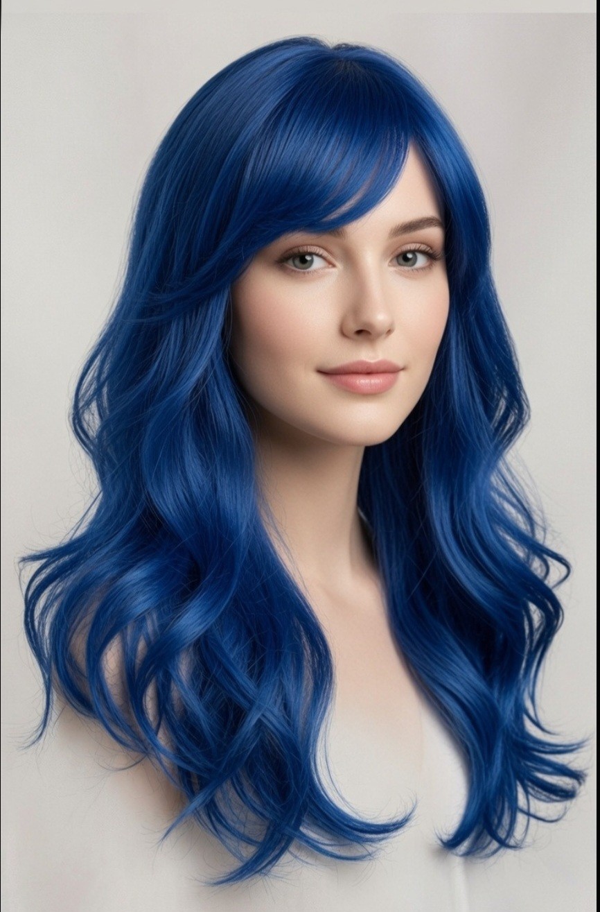 NEW Yopo 28″ Wig Long Y Costume Blue, Cosplay, Halloween, Any Day