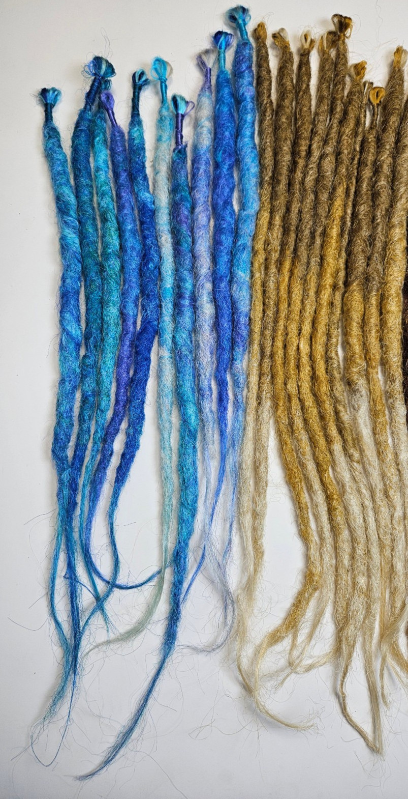 Handmade Single Ended Synthetic Dreadlocks, 19 inch, Set of 30