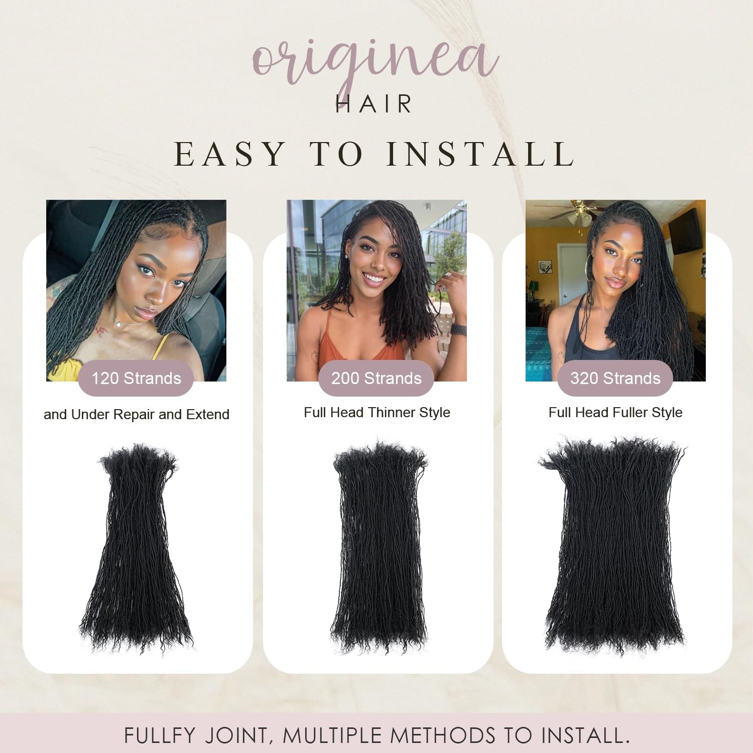 Originea Sister Locs Extensions Human Hair Curly Tips Permanent Micro Locs
