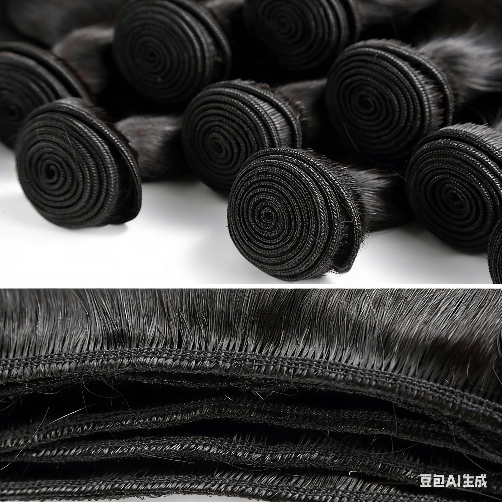 Aelinsi 12A Human Hair Kinky Straight Bundles 14 16 18 Inch 100 Unprocessed