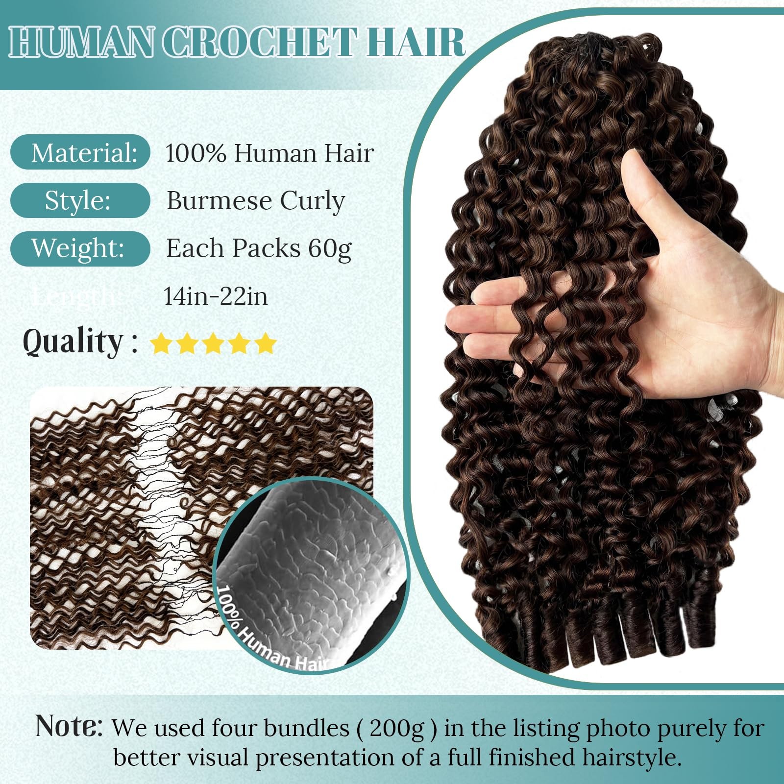 Munx Feather Crochet Human Hair For Black Women 60 Gram 14 Inch Bermese Curly