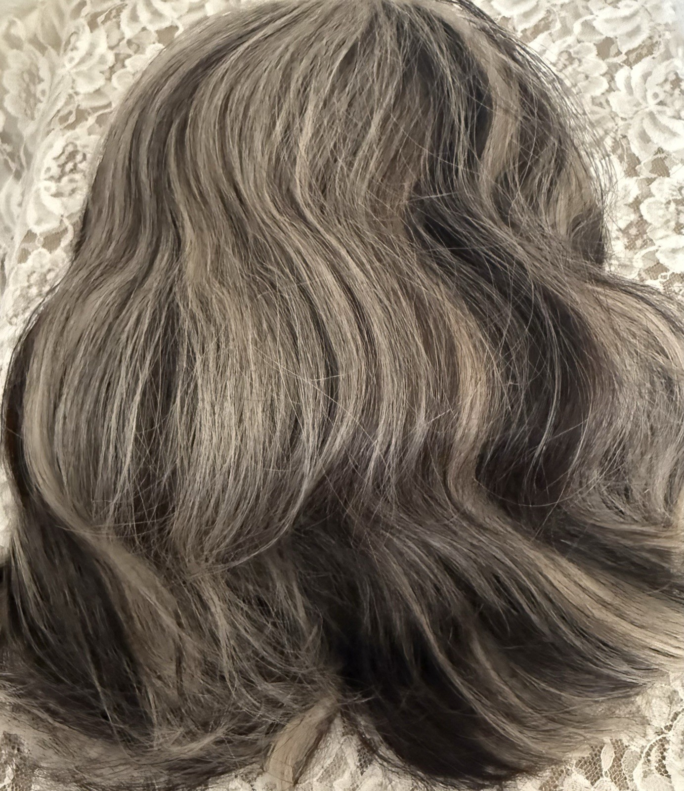 Goddess Brand 12″ Human Hair Wig Fall “Spanish Hair” Color NL 1B/1F