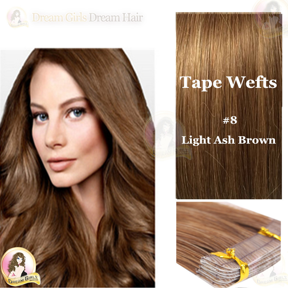 20” European Human Tapein Hair Extensions 20p Double Drawn #60 White Blonde 50g