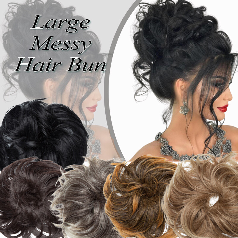 85G Thick Messy Bun Hair Piece Scrunchie Updo Wrap Hair Extensions Real as human
