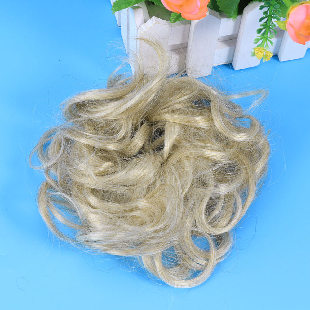 Pony Tail Hair Extension Hairpieces Scrunchie Wave Curly Synthetic Hairpieces