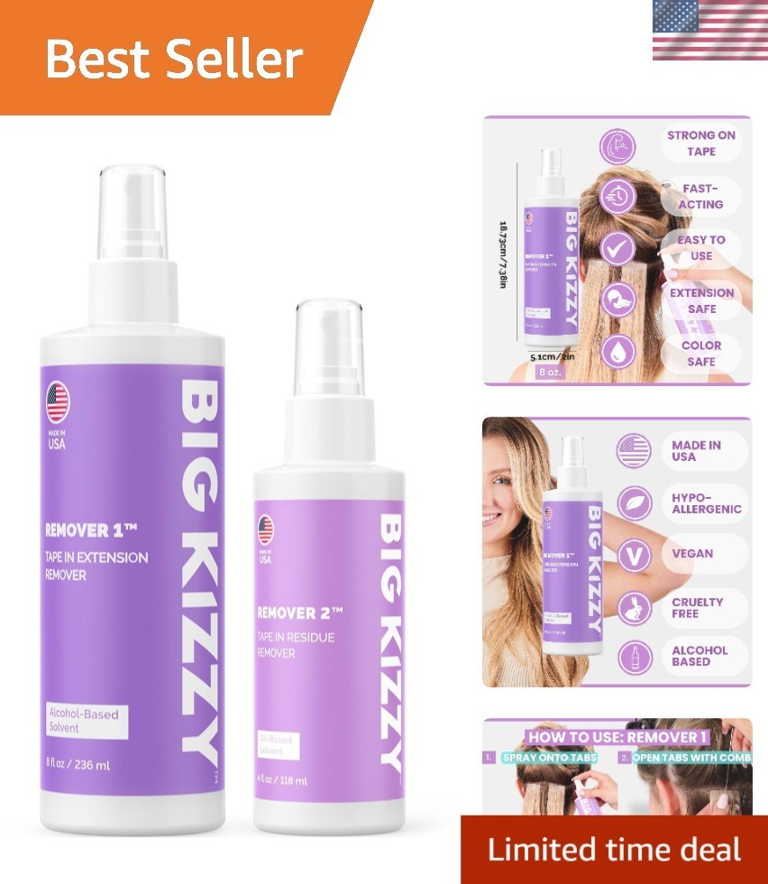 Effortless Tape In Remover 8 Oz. + Residue Solution 4oz – Aromatic & Effective