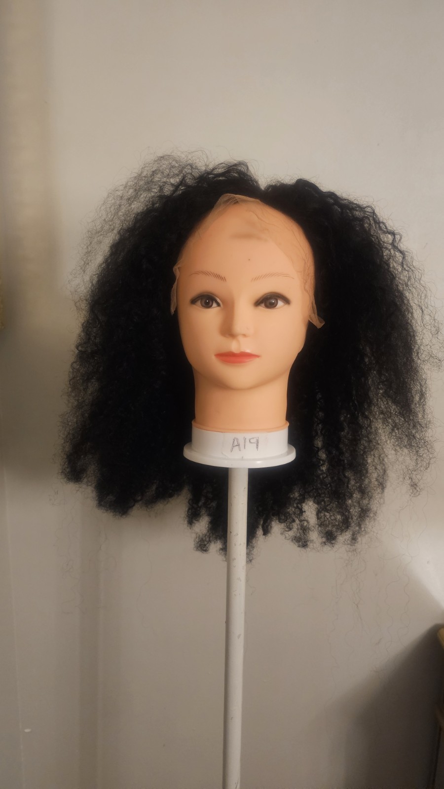 new High-Quality regular 20″ Black body wave 100% Virgin Human Hair Lace Wig