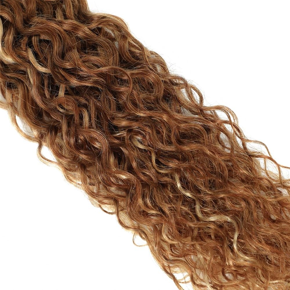 P4/27 Highlight Brown Bundles Water Wave Bundles Human Hair 24 Inch Unprocessed