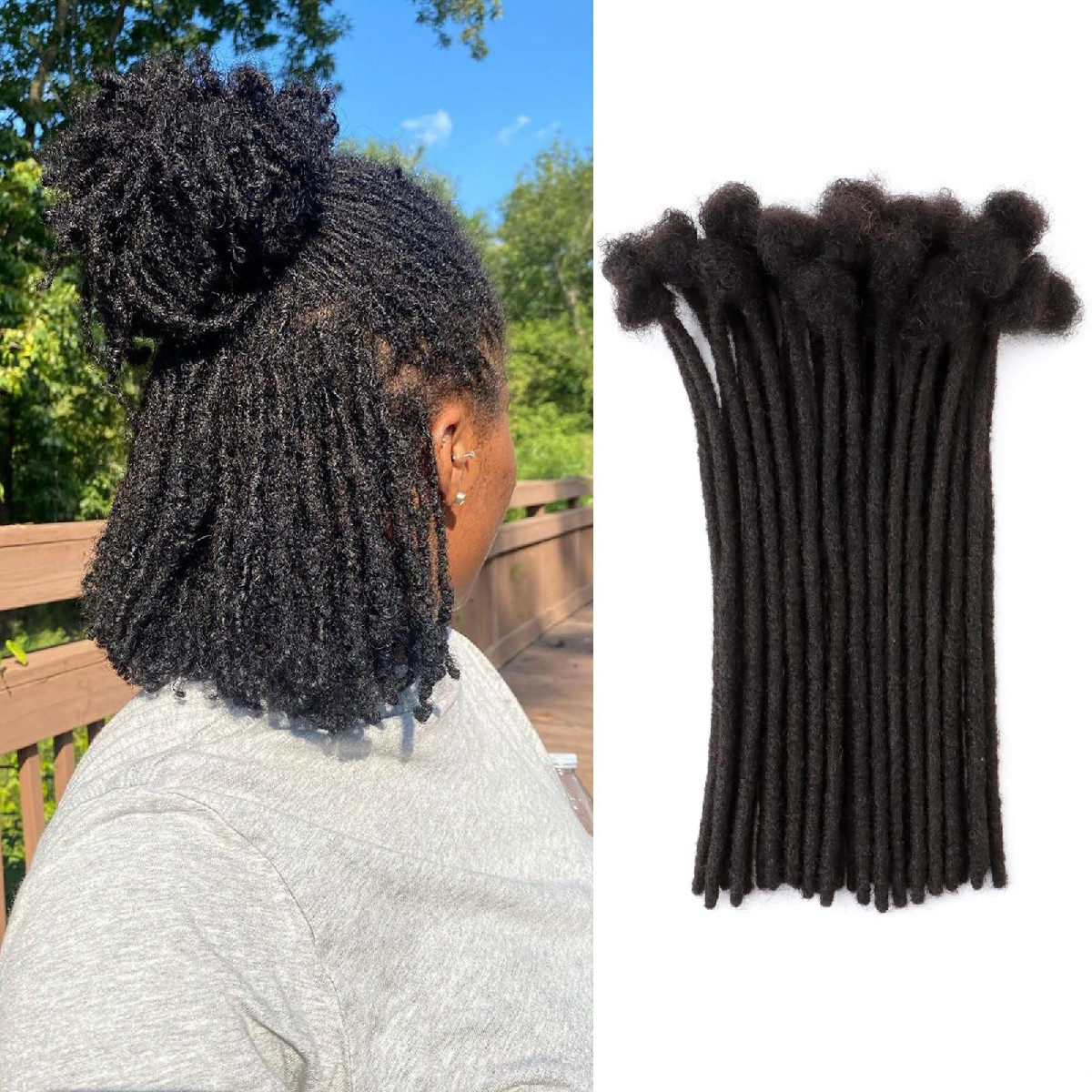 Sheasculpt Loc Extensions Human Hair 0.4Cm0.6 Cm0.8Cm Width 4-18Inch 10 20 40