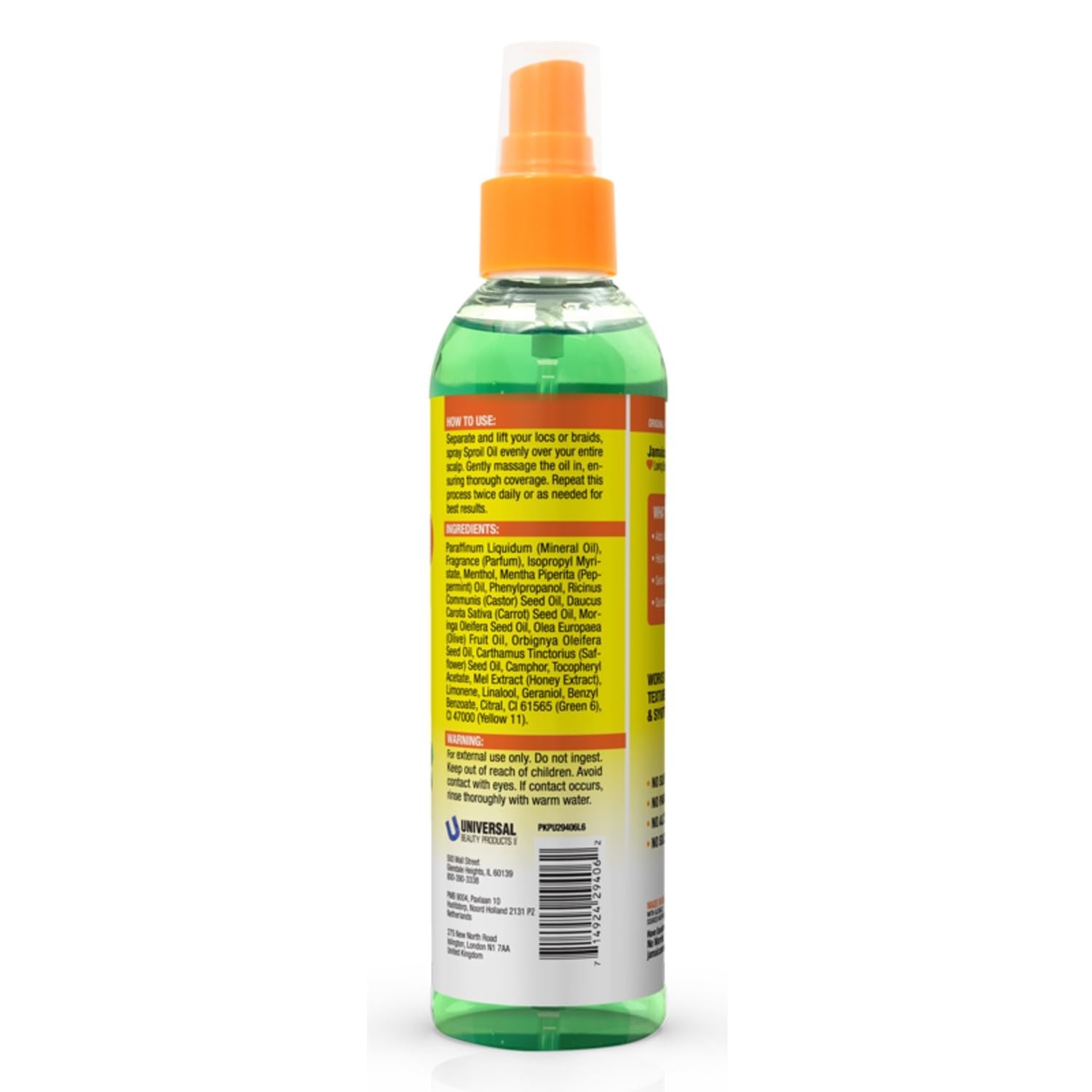 Locs Spray Oil Lightweight Nourishing Shine Scalp Relief Braids Twists Curls 6oz
