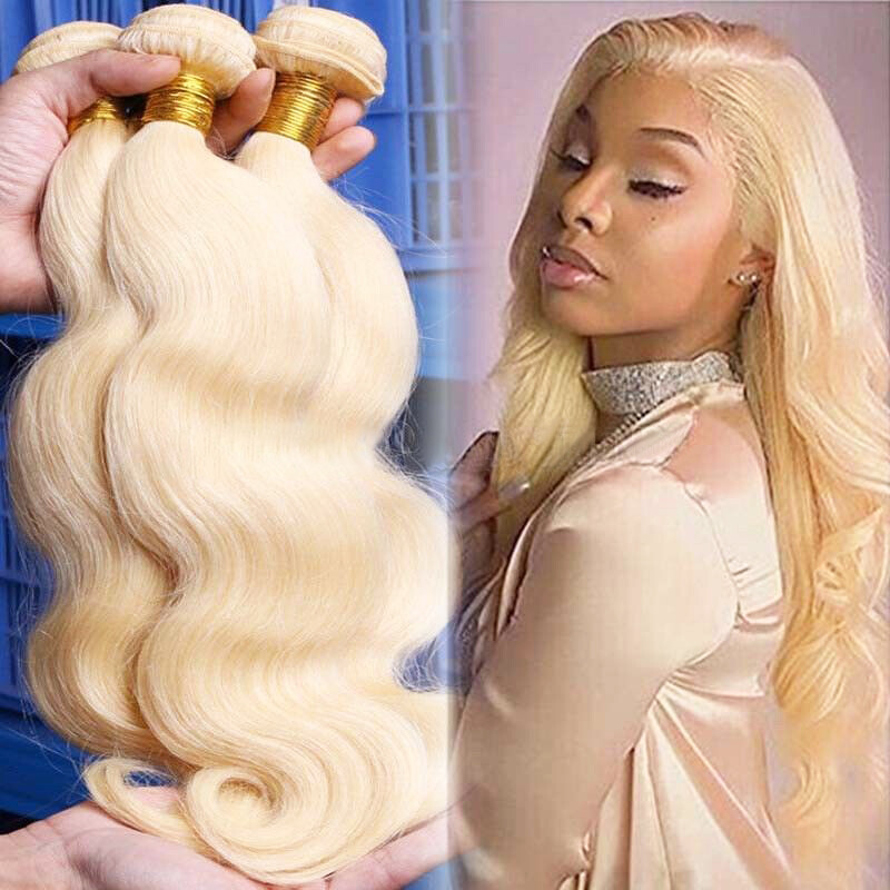 Sew in Blonde Bundle 100% Unprocessed Brazilian Human Hair Weft Weave Extensions