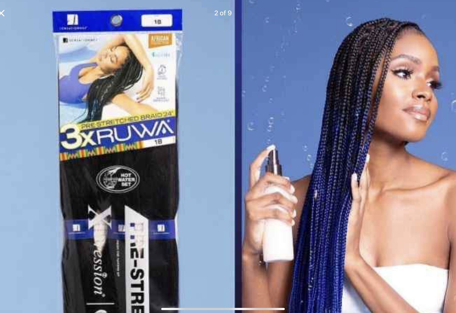 3X Ruwa Braid 24″ Sensationnel Xpression Pre-Stretched Hair Color 4