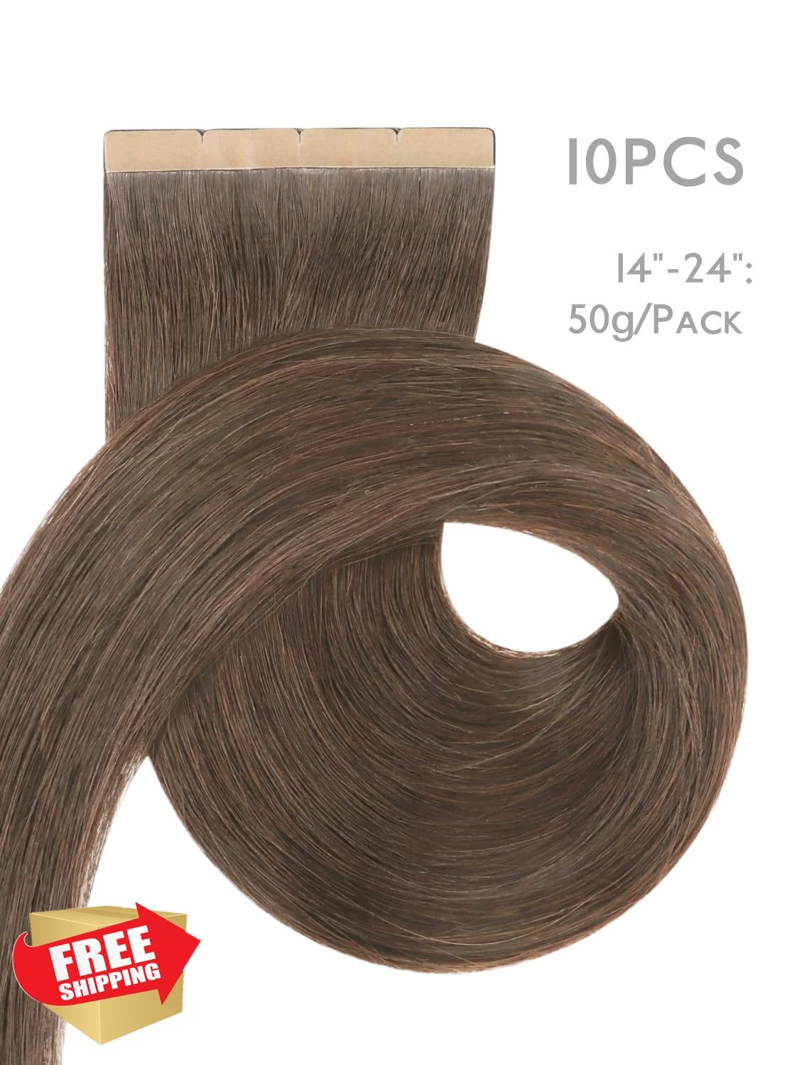 Wennalife Light Brown 8cm 22in tape hair