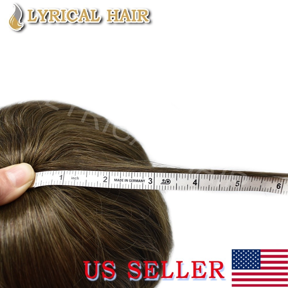 Full Lace Mens Toupee Soft Human Hair Light Invisible Hairline System Unit Men