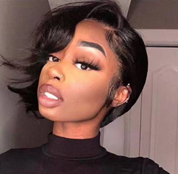 Short Pixie Cut Wig Human Hair Wigs For Women Straight L Part Lace Front Wigs US