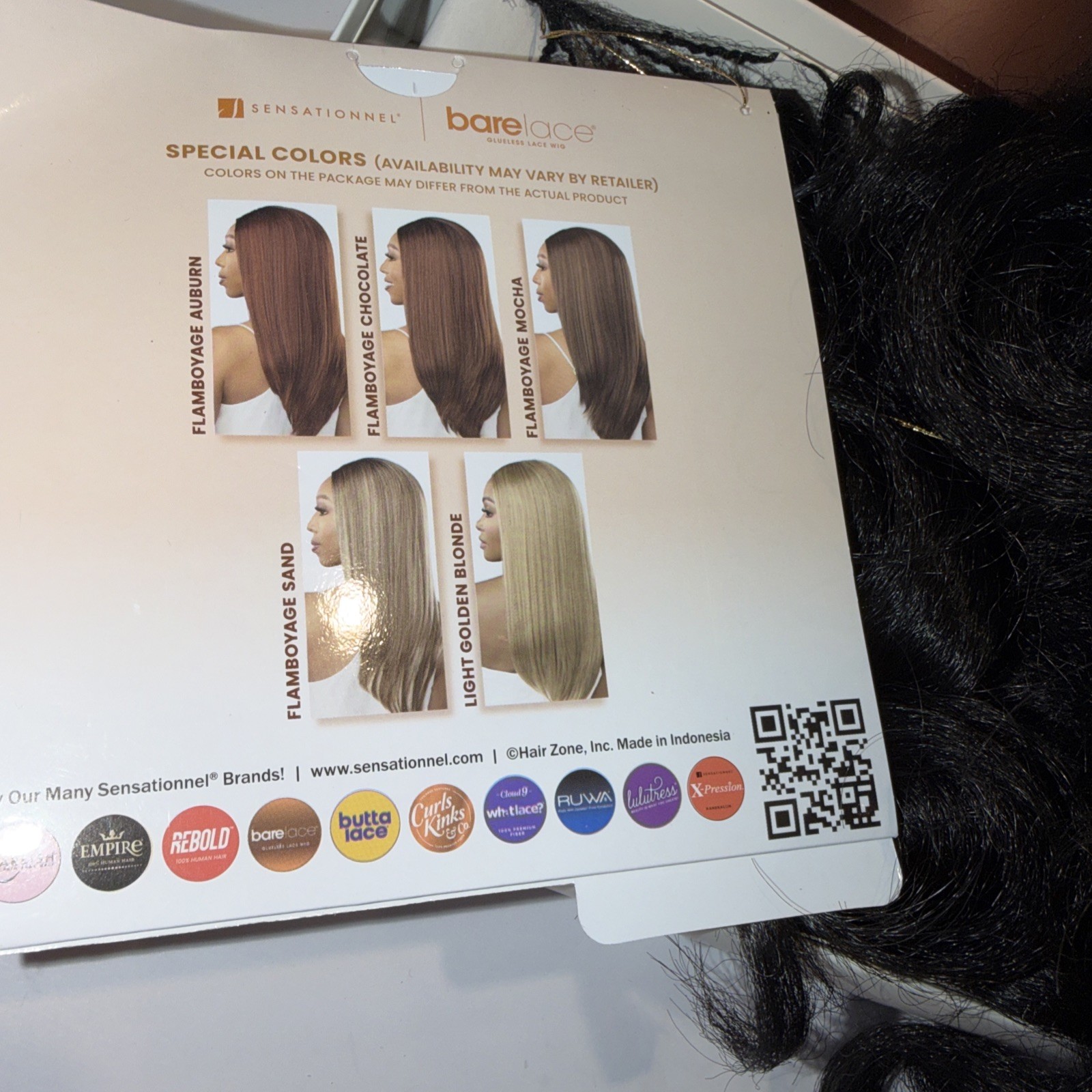 Sensationnel Bare Lace Glueless Lace Wig – 13×6 Unit 19 NIB Color Is 1B