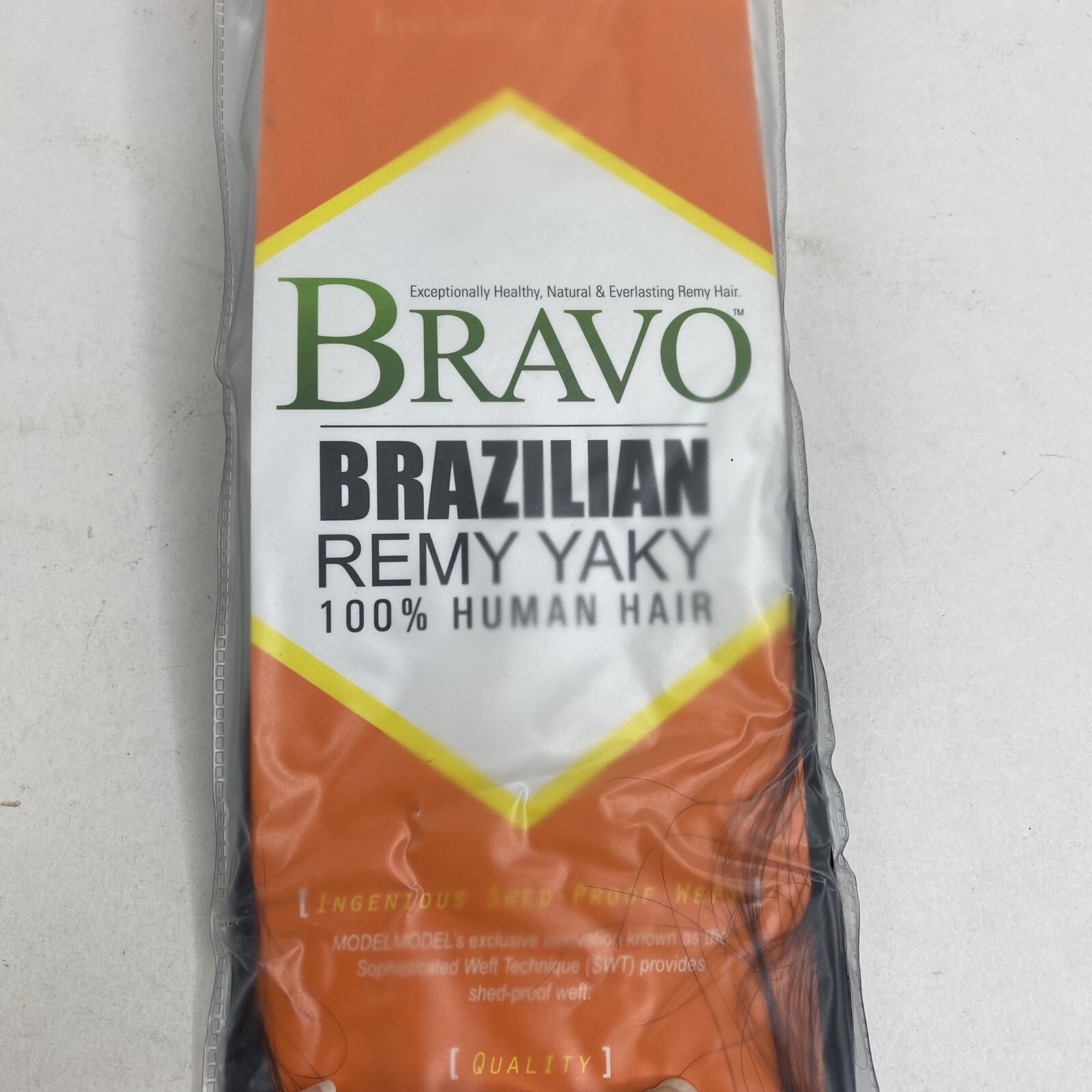 Hair Extensions 100% Human Hair Lot of 2 Enstyle Color 4, Bravo Brazilian 10″-1B
