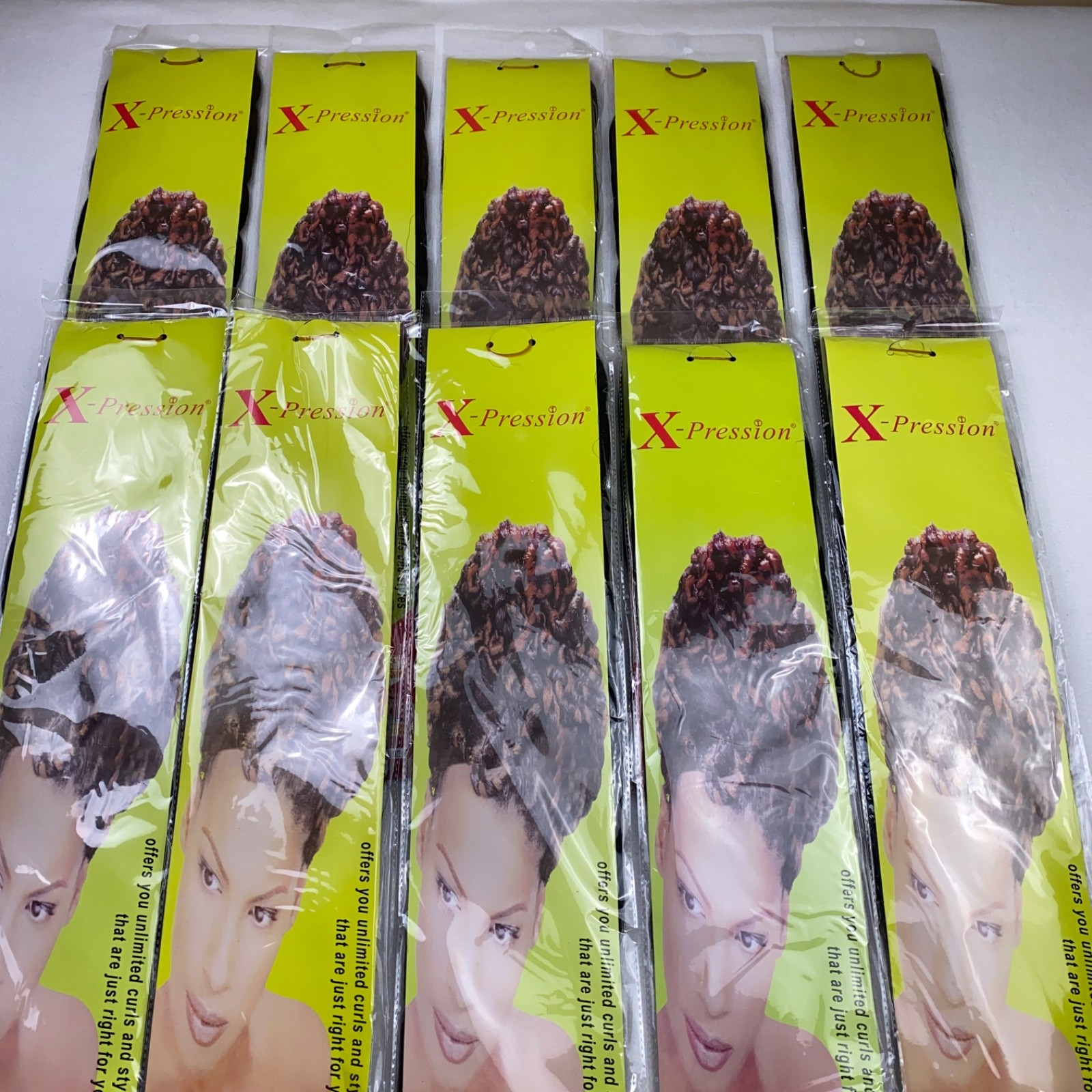 X-pression Premium 82″ Long Ultra Braid Hair 10 packs Color 1B Brushable NIP