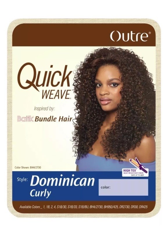 DOMINICAN CURLY BUNDLE HAIR – OUTRE BATIK QUICK WEAVE SYNTHETIC HALF WIG DR30