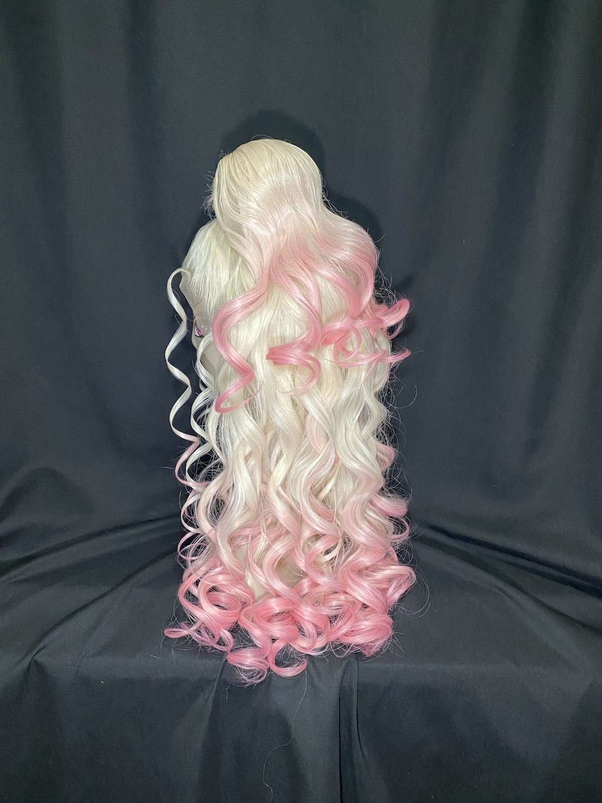 Bouncy Girly Braided Half Up Half Down Synthetic Lace Front Wig For Drag Queens