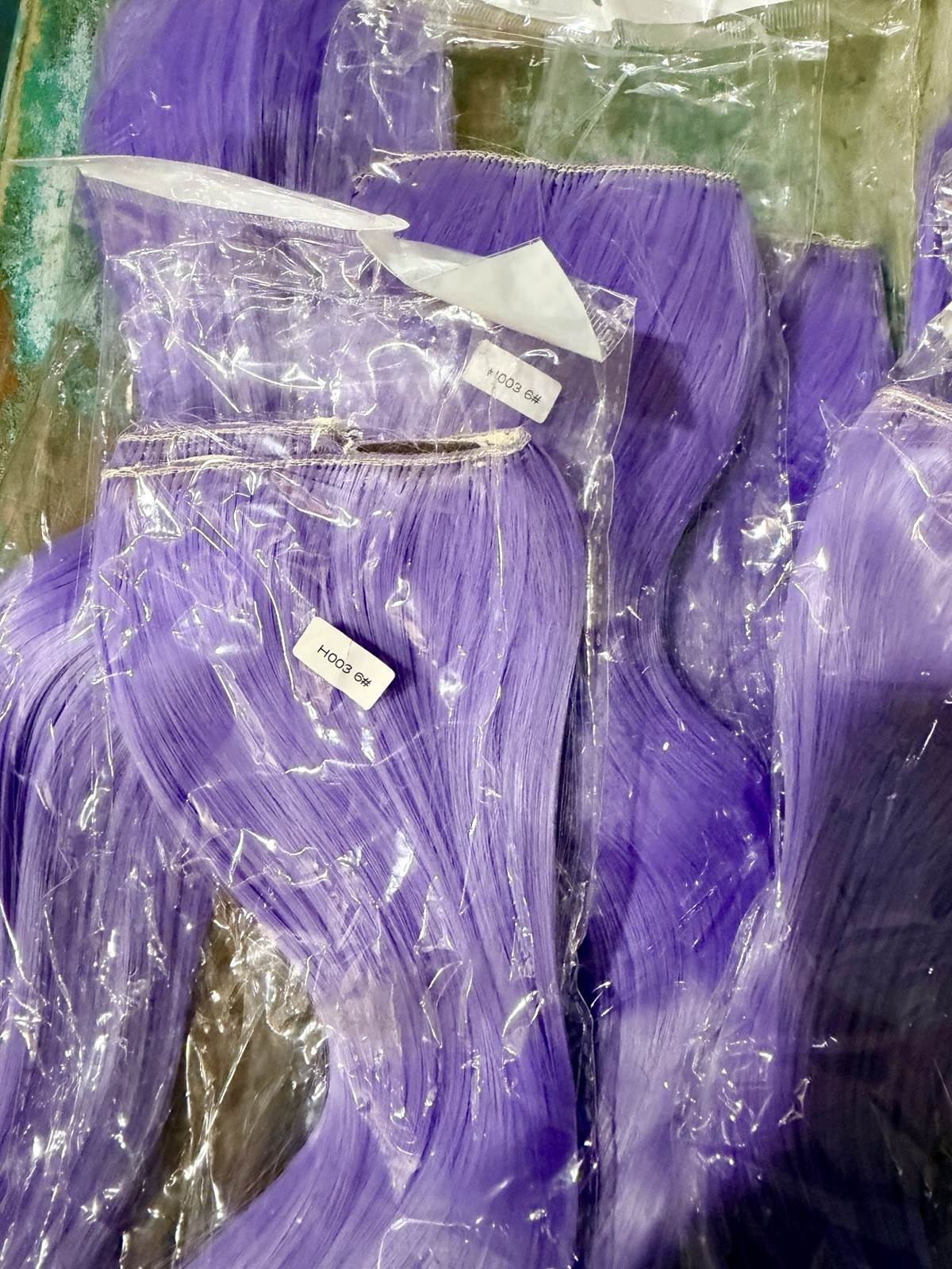 Lot of 8 Lavendar Clip In Hair Extensions Sealed Packs 22”
