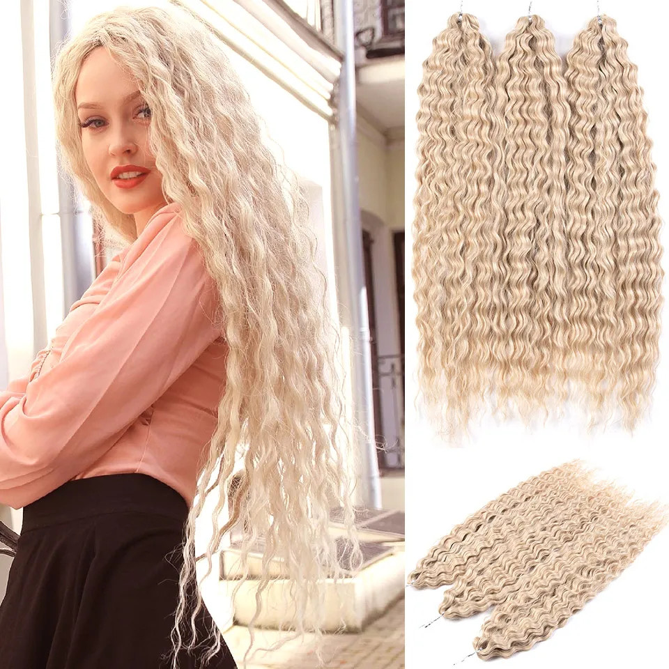 Ariel Hair Synthetic Twist Crochet Curly Hair 24 Inch Water Wave Braid Hair