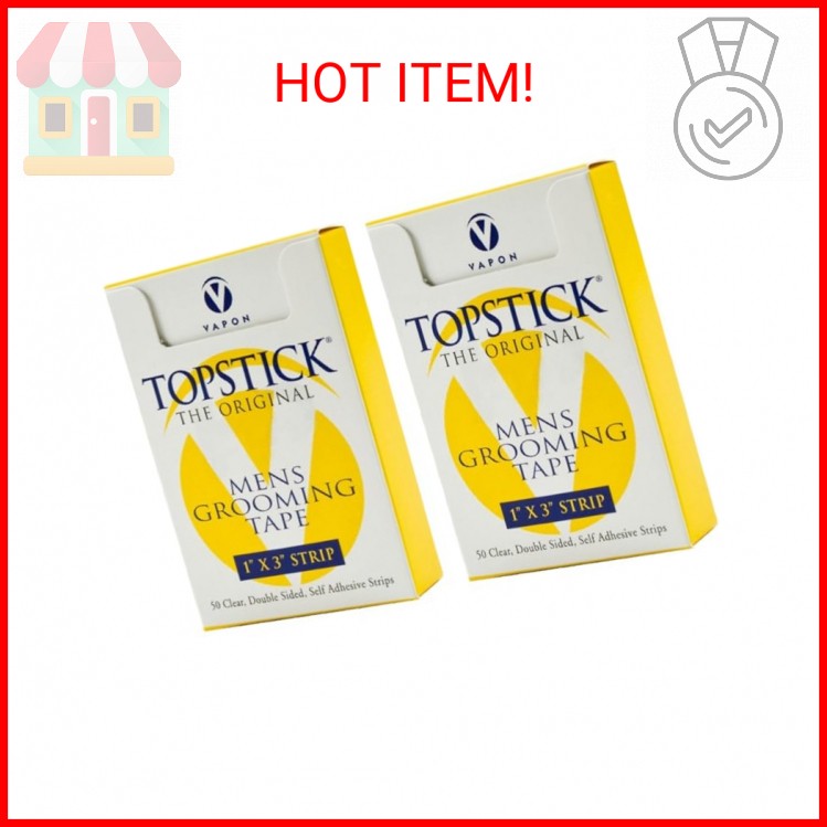 Vapon Topstick 1″ X 3″ – 50 Strips in each box (2 boxes) Hypo-Allergenic All Pur