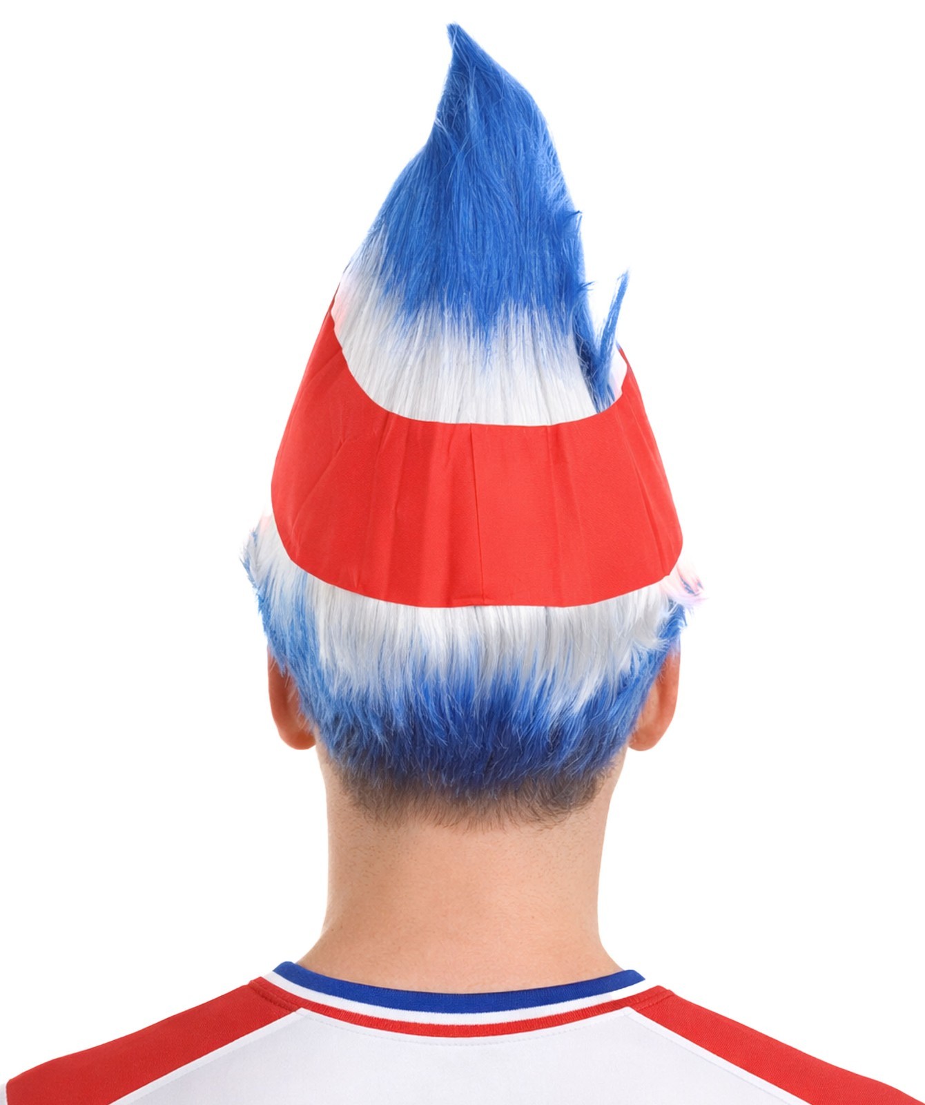 HPO Flagwigs Adult Unisex Serbia Flag Troll Wigs,Perfect for Cosplay HM-800A