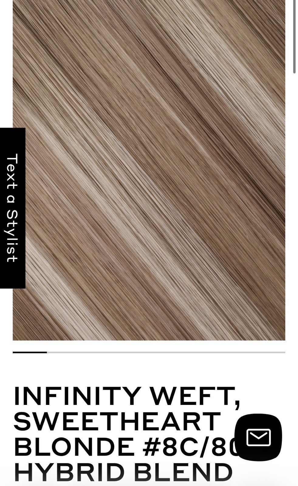 BELLAMI INFINITY WEFT HAIR EXTENSIONS 16in 60g Sweatheart Blonde Hybrid 100% AUT