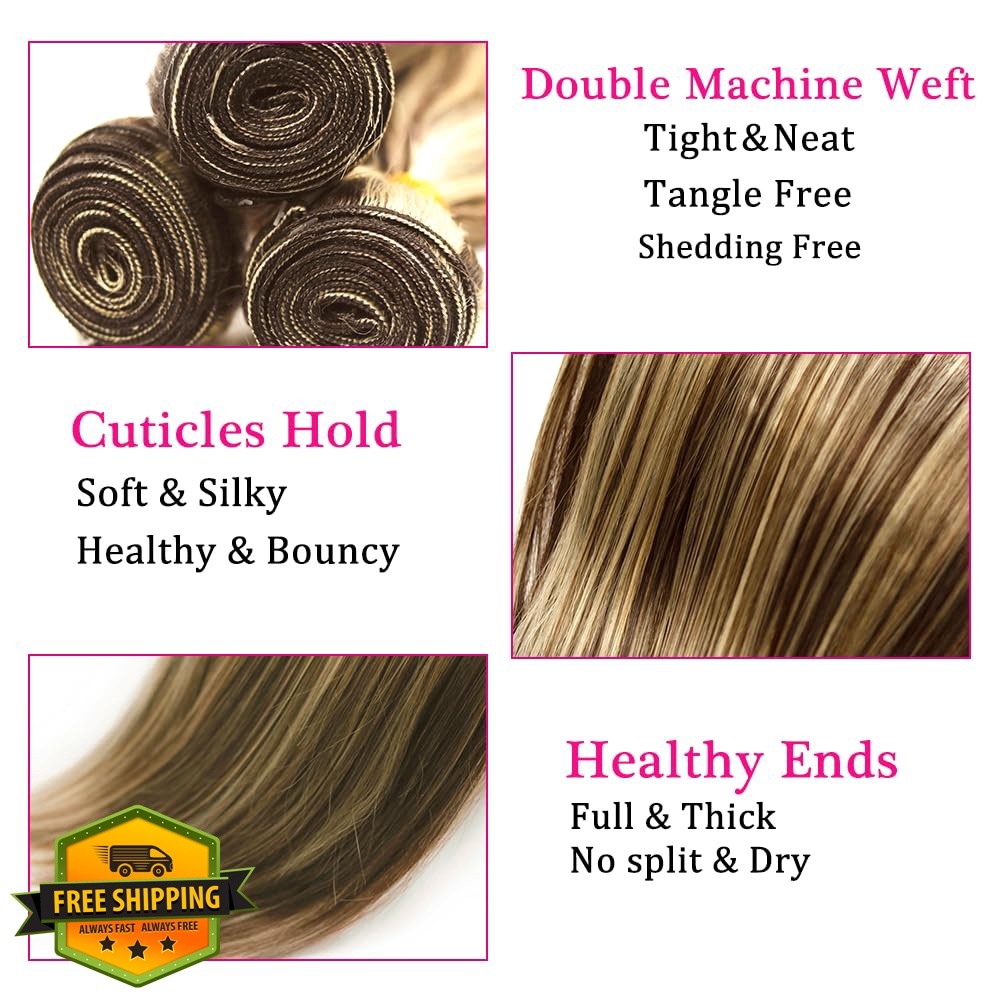 CrmBmod 26 Inch P4/613 Highlight Blonde Straight Hair