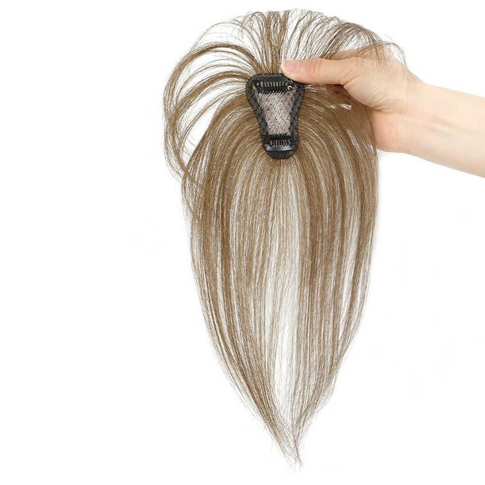 Short Thin Hair Toppers for Women Real Remy Human Hair Wiglets Toupee with Bangs
