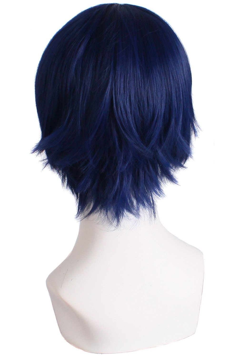 Men’s Short Straight Wig Cosplay Costume Wig Midnight Blue
