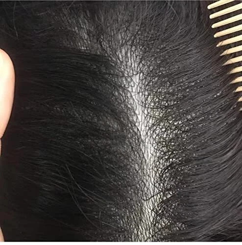 Mens Toupee Human Hair Piece Full Poly Thin Skin Men Hair Replacement Systems
