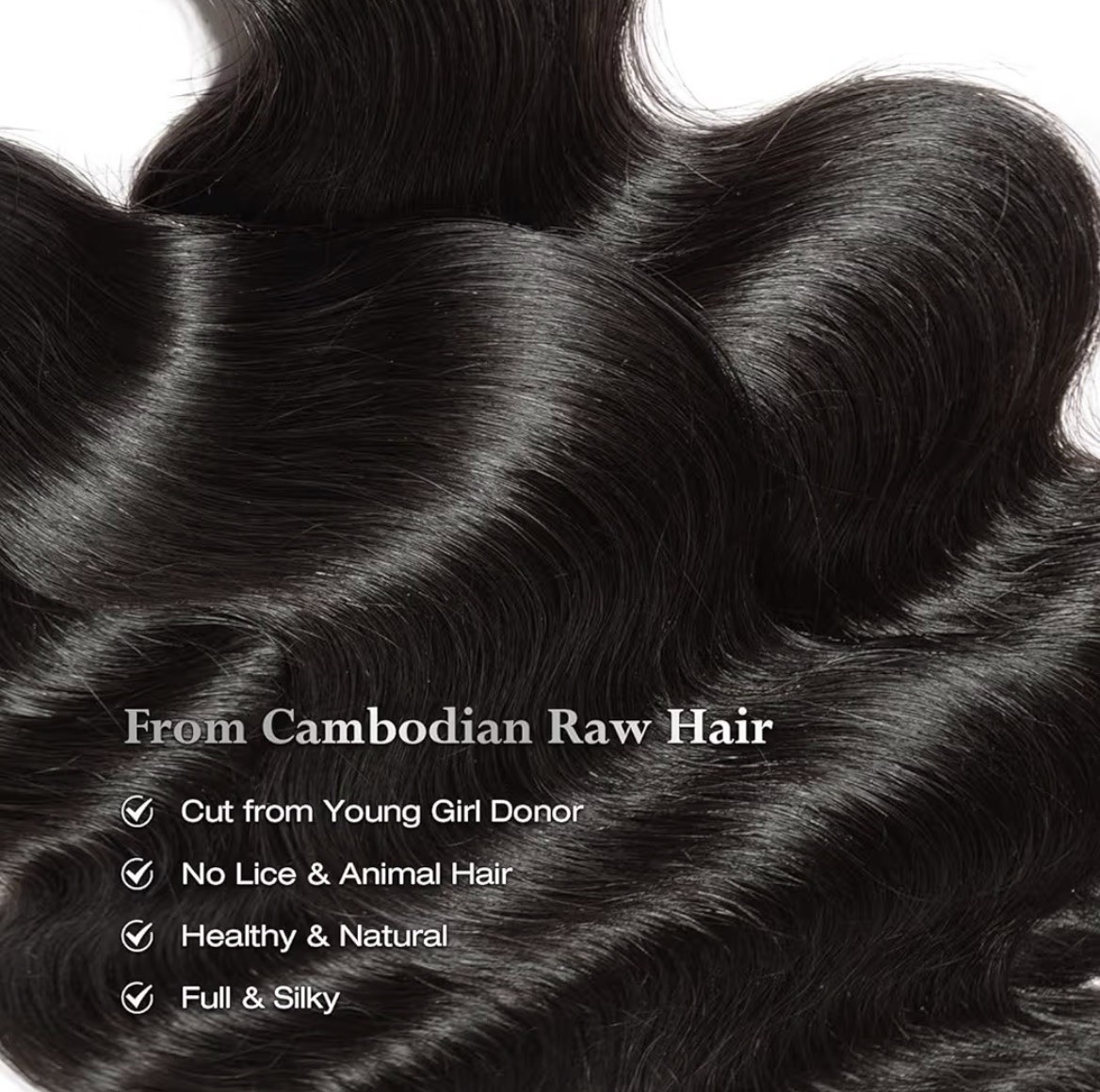 ASHINE Cambodian Raw Human Hair Body Wave Bundles 20 22 24 Inch 3 Pack New