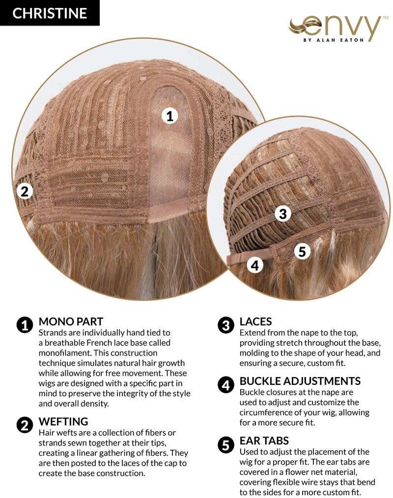 Christine | Envy Wigs | Monopart | Lace Front | You Choose Color
