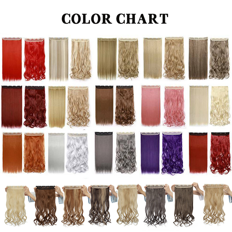 One Piece Extra Thick Clip In Hair Extensions 3/4 Full Head Hairpiece As Human