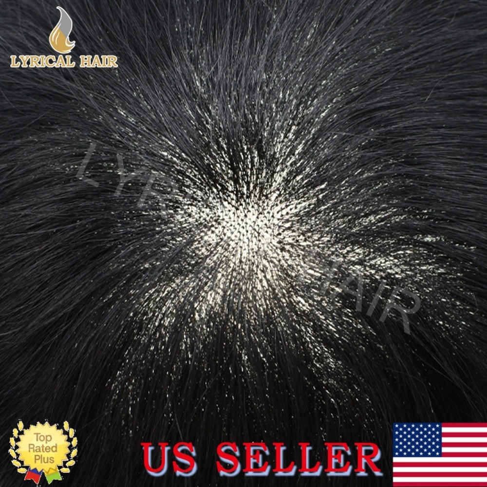 Fine Mono Mens Toupee Real Human Hair Durable Natural Hairline Secure Fit System
