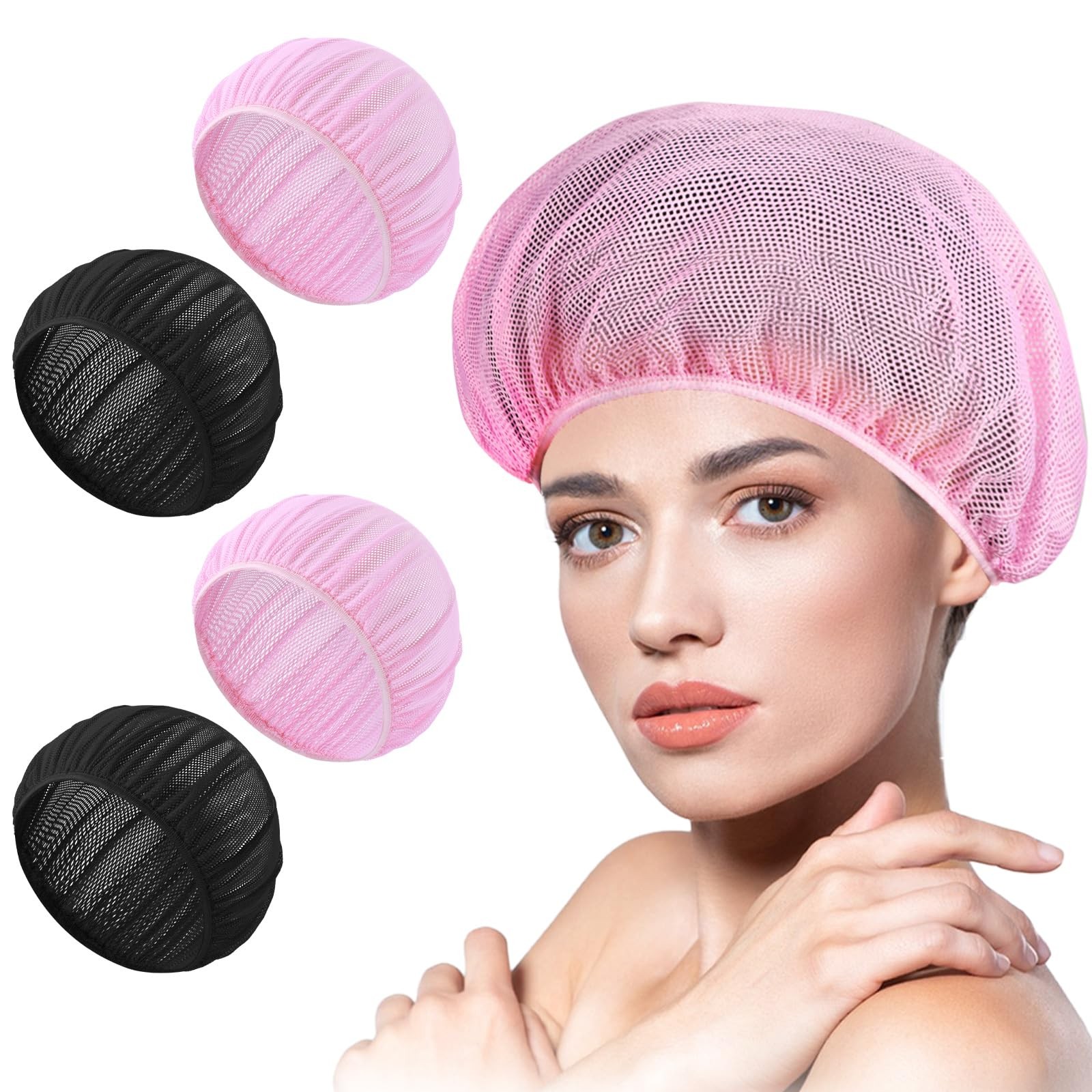 4 Pcs Mesh Sleep Bonnets Night Sleep Cap Hair Net for Sleeping Wig Cap Sleep …