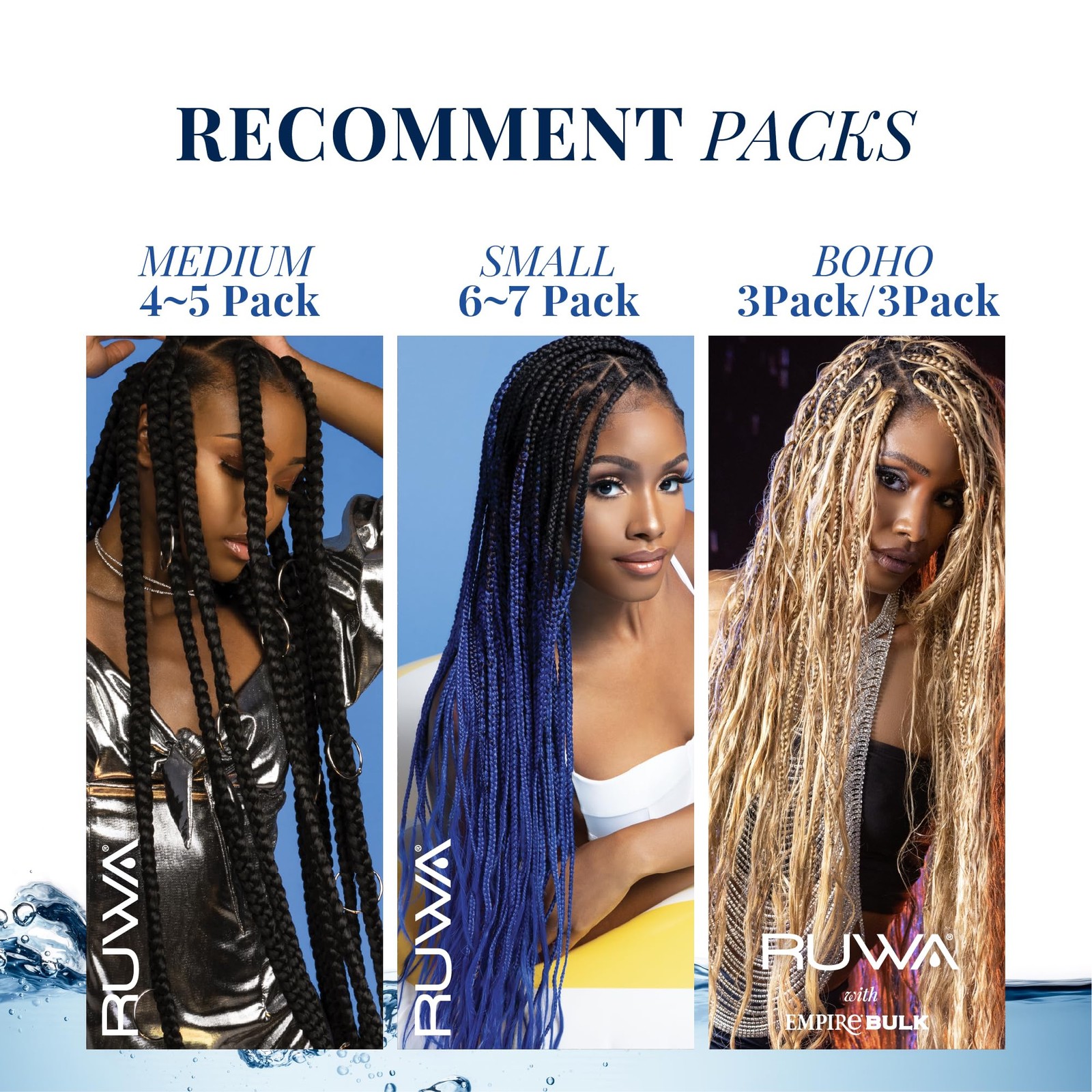 Sensationnel Ruwa Braiding Hair 3X 48 Inch 4 MEDBROWN Kanekalon 3 Pack