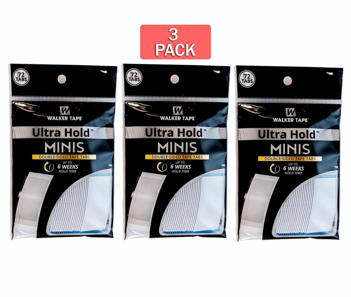 Walker Ultra Hold Tape Mini 216 Tabs Double Sided Tape for Wig,Toupee, Hairpiece