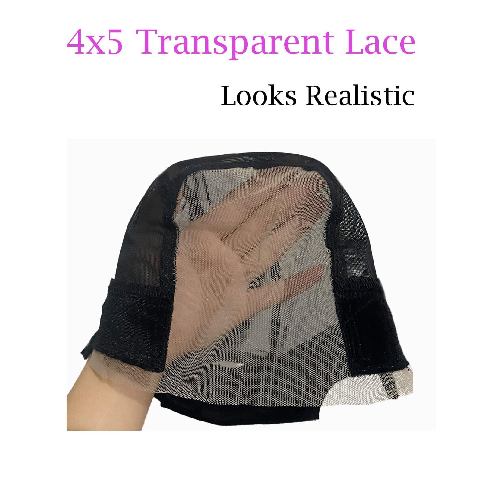 Lace Wig Grip Cap 4X5 Transparent Reusable Adjustable Non-Slip Cap for Women
