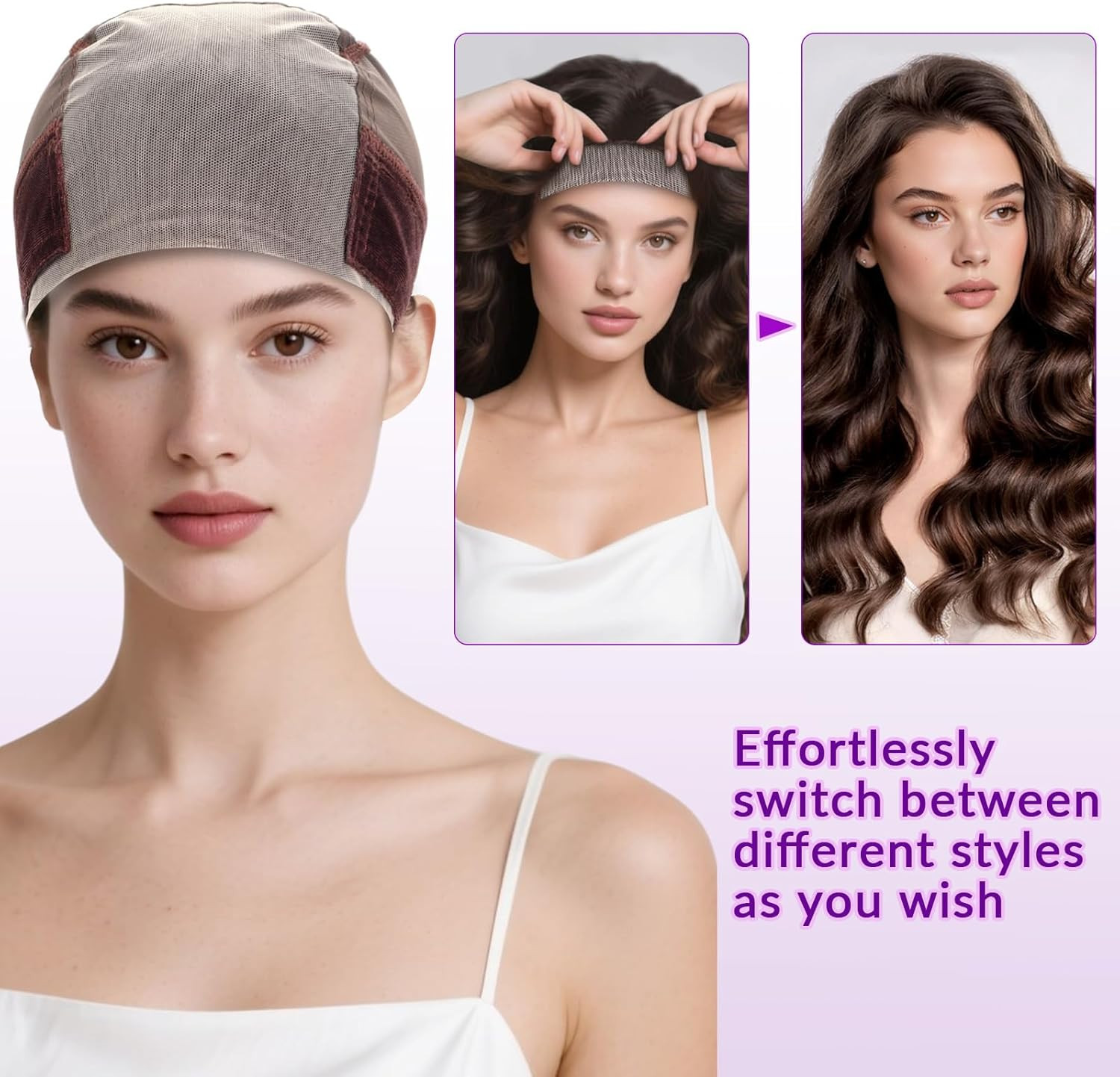 Small Size Lace Wig for Women Grip Cap Glueless Brown Adjustable…