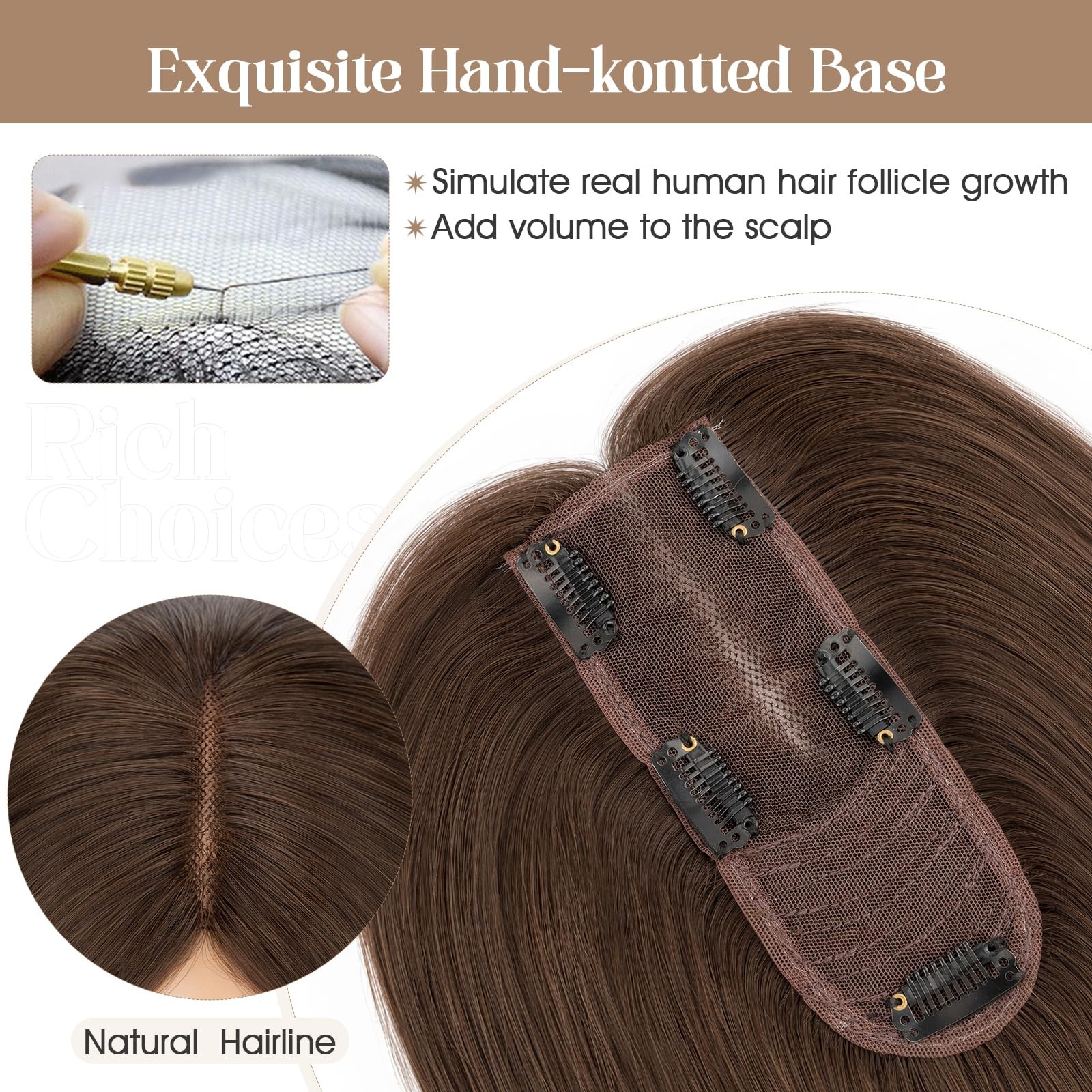 Rich Choices Hair Toppers For Women Real Human Hair 100 Human Remy Toppers For