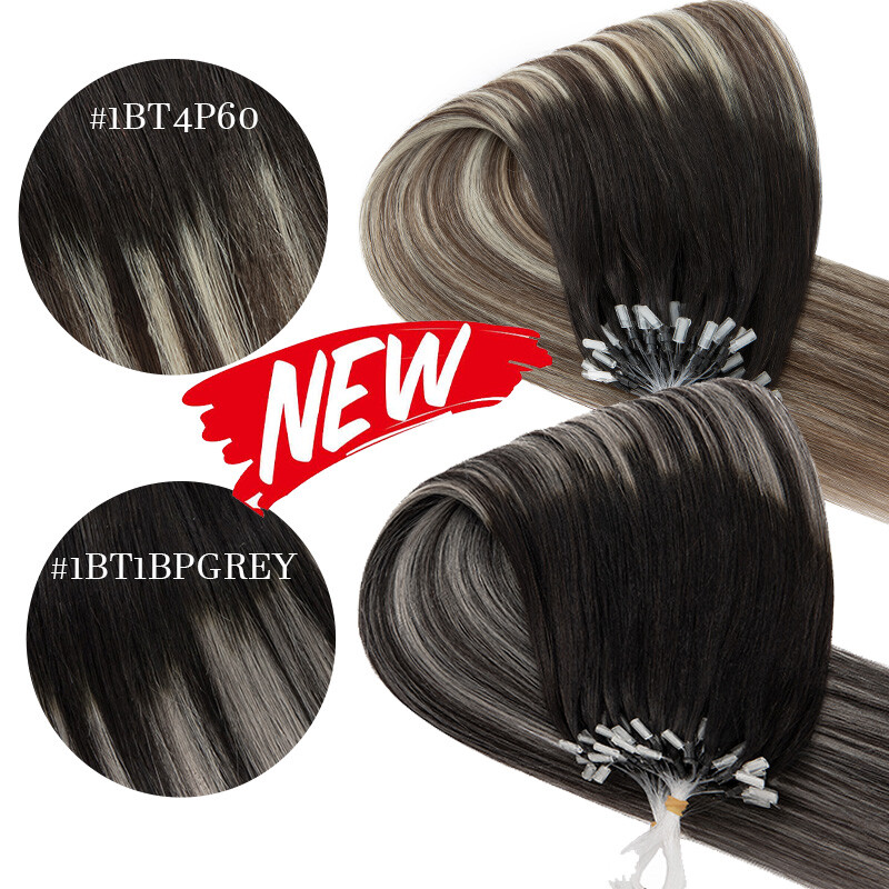 Micro Loop Beads Ring Remy Human Hair Extensions 200G 100% Real Full Head Ombre