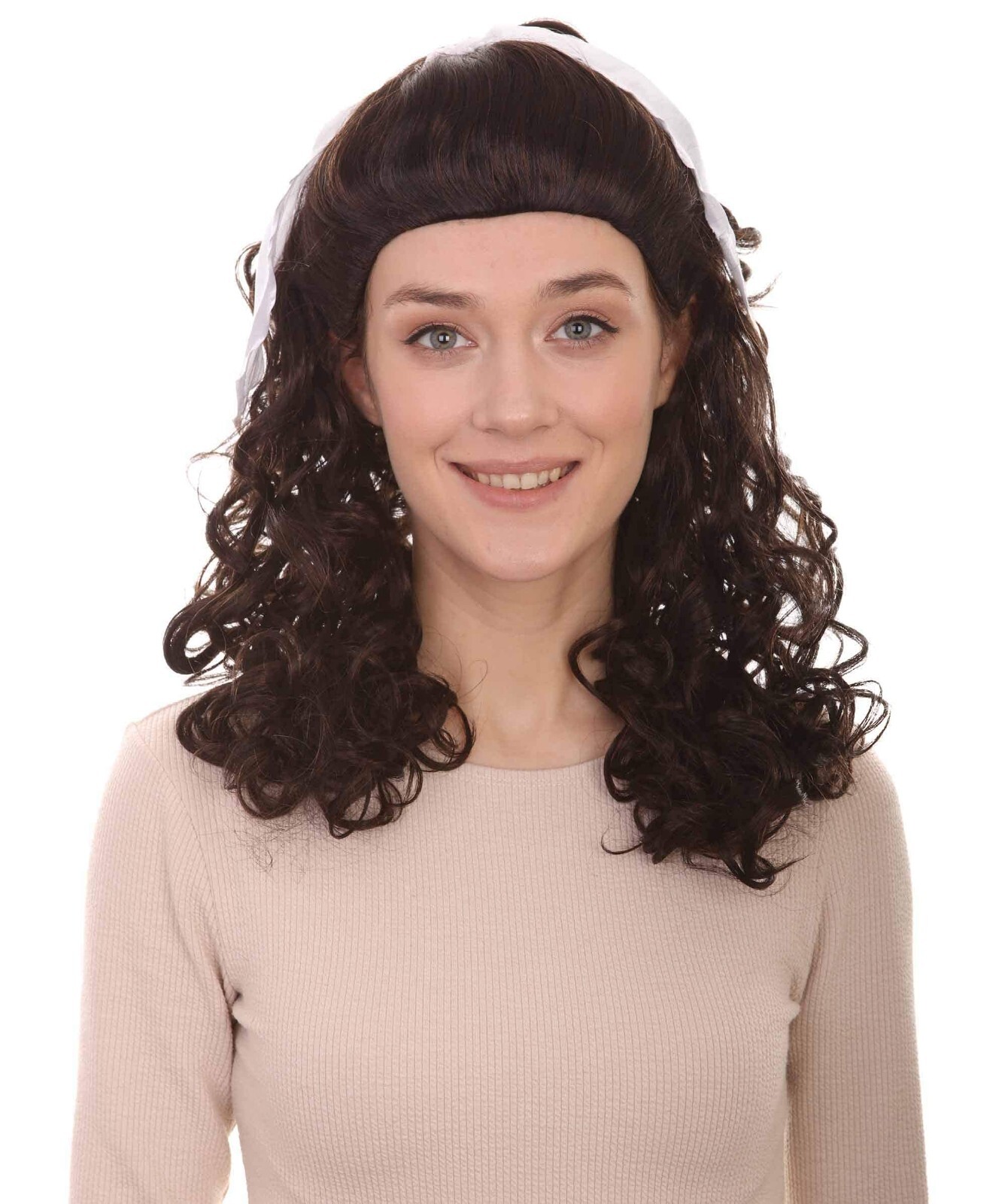 60s Homemaker Womens Dk. Brown Vintage Wig Premium Breathable Capless Cap HW-147