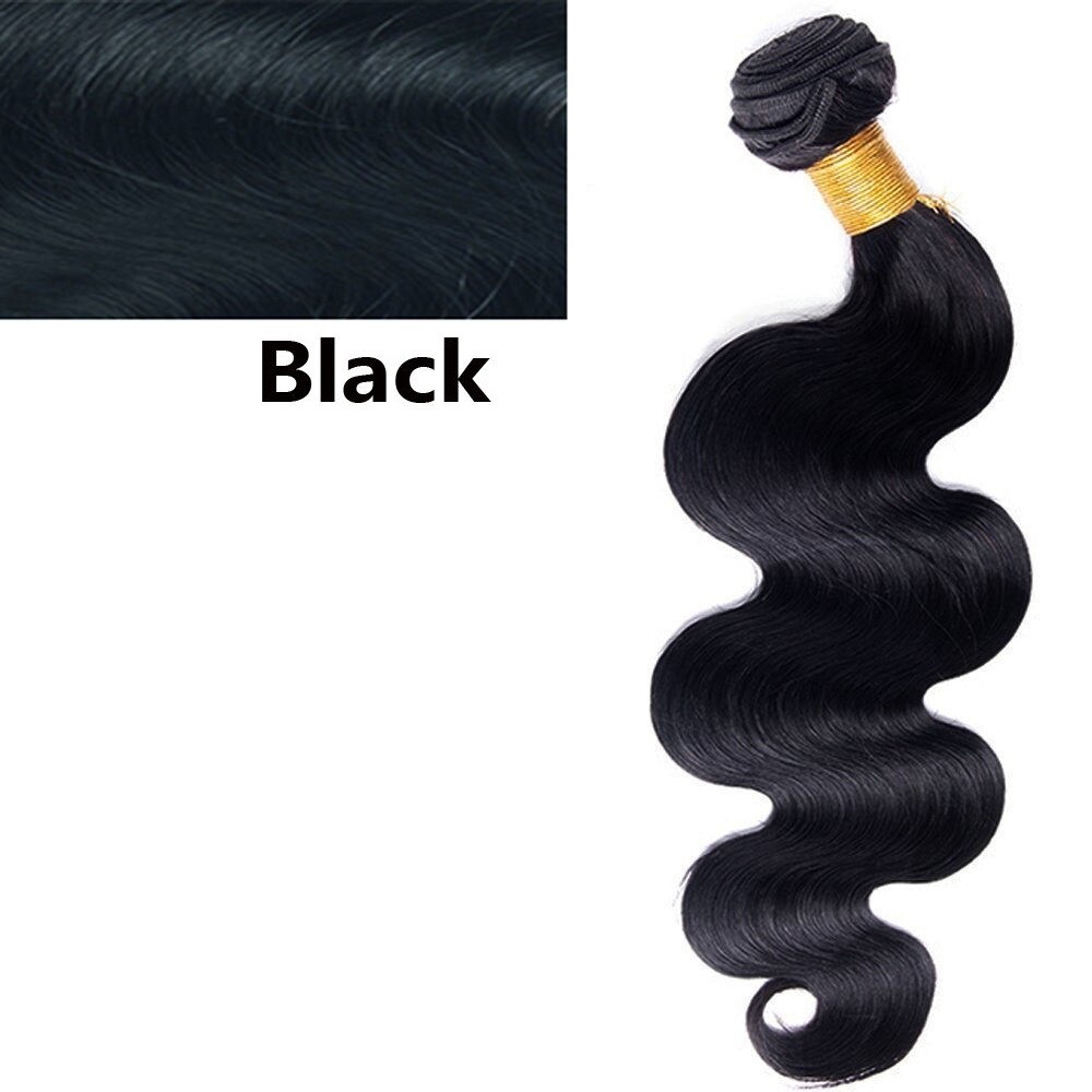 Brazilian Virgin Human Hair Body Wave Black 1 or 3 Bundles