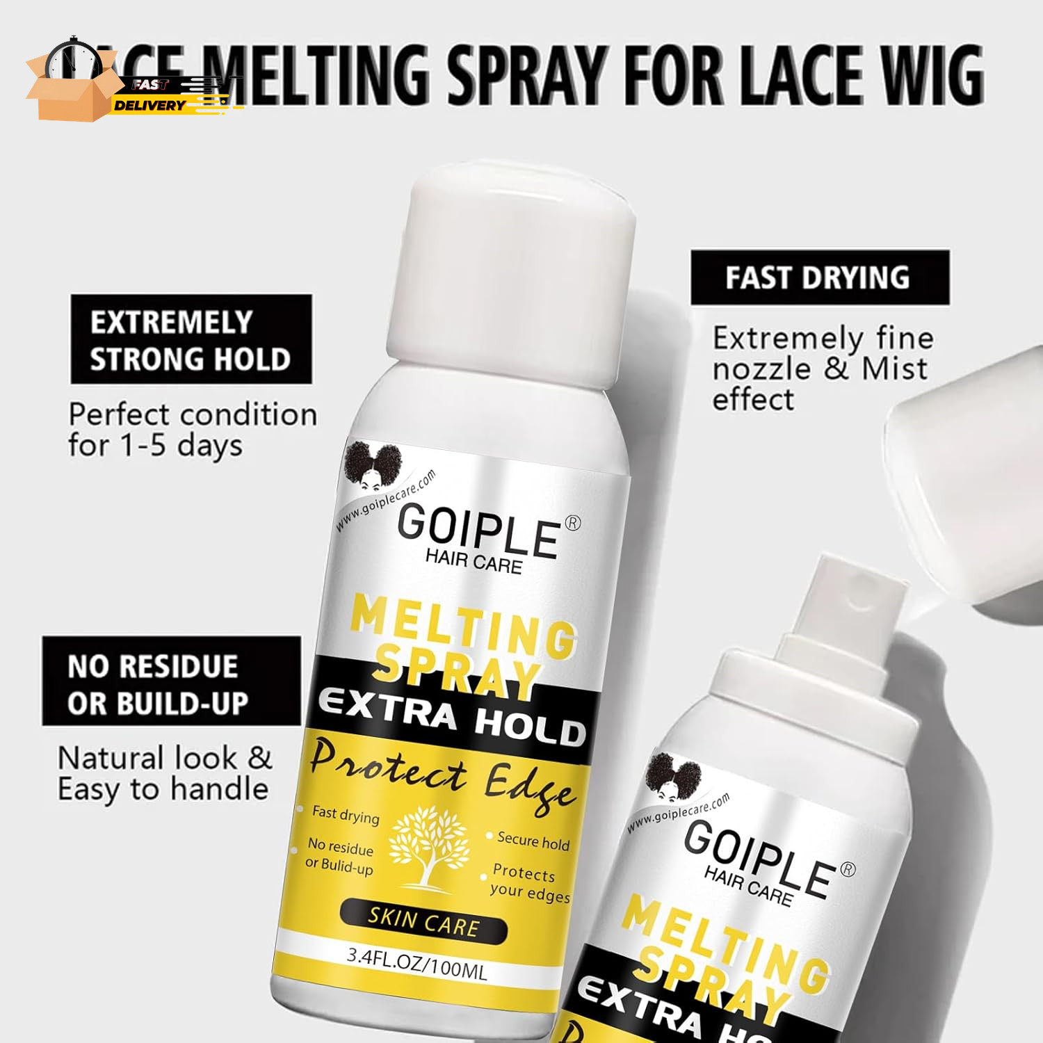 Lace Melting and Holding Spray Glue-Less Hair Adhesive for Wigs, Lace Bond Adhe
