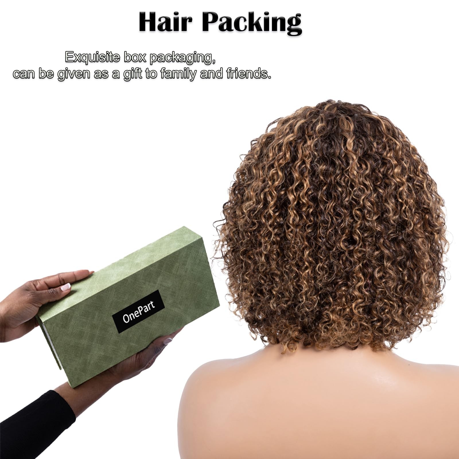 short kinky curly wig with bangs for black women 100 percent human hair machi…